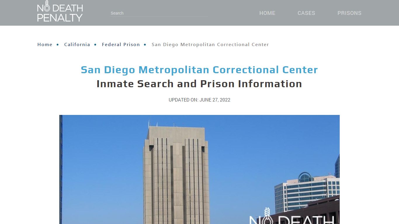 San Diego Metropolitan Correctional Center Inmate Search ...